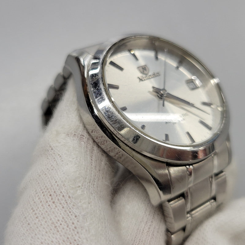 【中古品】【メンズ/レディース】 NIVADA ニバダ AUTOMATIC DATE N024M 自動巻き デイト 裏スケルトン 腕時計 197-261014-as-14-izu カラー：シルバー 万代Net店