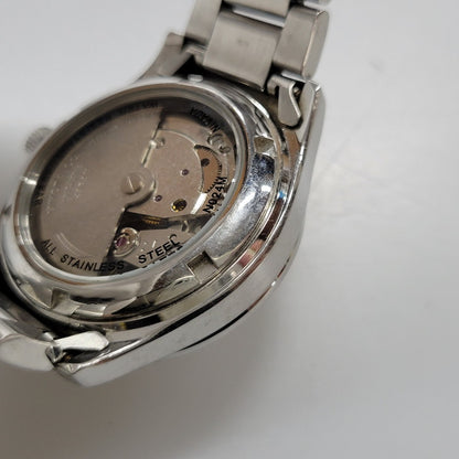 【中古品】【メンズ/レディース】 NIVADA ニバダ AUTOMATIC DATE N024M 自動巻き デイト 裏スケルトン 腕時計 197-261014-as-14-izu カラー：シルバー 万代Net店
