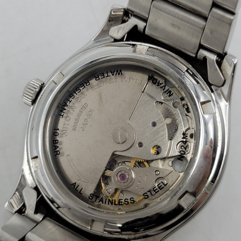 【中古品】【メンズ/レディース】 NIVADA ニバダ AUTOMATIC DATE N024M 自動巻き デイト 裏スケルトン 腕時計 197-261014-as-14-izu カラー：シルバー 万代Net店