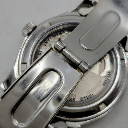 【中古品】【メンズ/レディース】 NIVADA ニバダ AUTOMATIC DATE N024M 自動巻き デイト 裏スケルトン 腕時計 197-261014-as-14-izu カラー：シルバー 万代Net店
