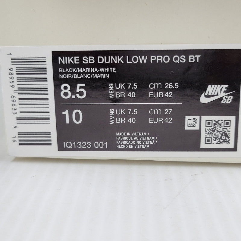 【中古美品】【メンズ】 NIKE SB ナイキエスビー × BLUETILE SKATEBOARDS ブルータイルスケートボード DUNK LOW PRO QS IQ1323-001 ダンク ロー プロ スニーカー 靴 160-261014-as-07-izu サイズ：26.5cm カラー：BLACK/MARINA-WHITE 万代Net店