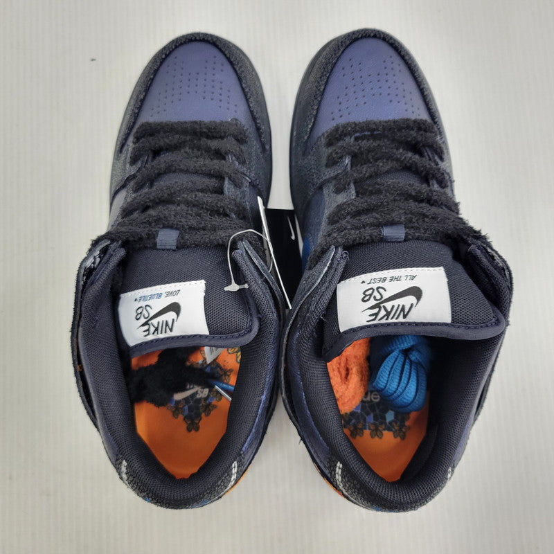 【中古美品】【メンズ】 NIKE SB ナイキエスビー × BLUETILE SKATEBOARDS ブルータイルスケートボード DUNK LOW PRO QS IQ1323-001 ダンク ロー プロ スニーカー 靴 160-261014-as-07-izu サイズ：26.5cm カラー：BLACK/MARINA-WHITE 万代Net店