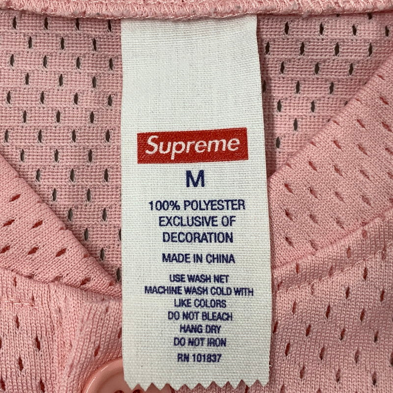 【中古品】【メンズ】 SUPREME シュプリーム 25SS S LOGO BASEBALL HENLEY ロゴ ベースボール ヘンリー トップス 半袖 149-261015-ya-05-izu サイズ：M カラー：ピンク 万代Net店