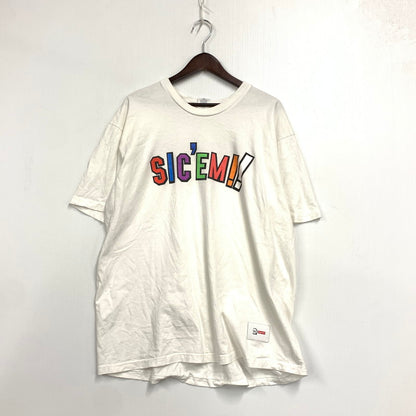 【中古品】【メンズ】 SUPREME シュプリーム×WTAPS ダブルタップス 21AW SIC'EM! TEE Tシャツ トップス 半袖 149-261015-ya-01-izu サイズ：XL カラー：ホワイト 万代Net店