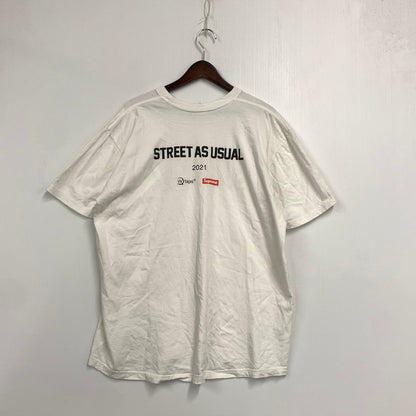 【中古品】【メンズ】 SUPREME シュプリーム×WTAPS ダブルタップス 21AW SIC'EM! TEE Tシャツ トップス 半袖 149-261015-ya-01-izu サイズ：XL カラー：ホワイト 万代Net店