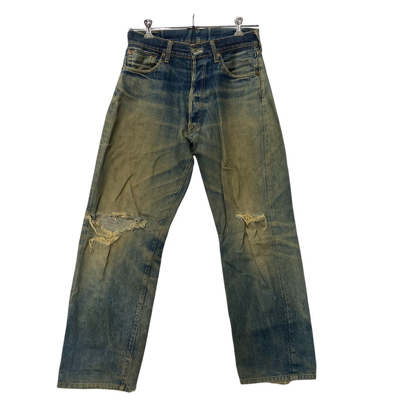 【現状渡し品】【メンズ】 EVISU エヴィス 2504XX NO2 シンチバック カモメ PAINT DENIM PANTS ペイント デニム パンツ ボトムス 157-261013-kh-02-izu サイズ：32×35 カラー：インディゴ 万代Net店