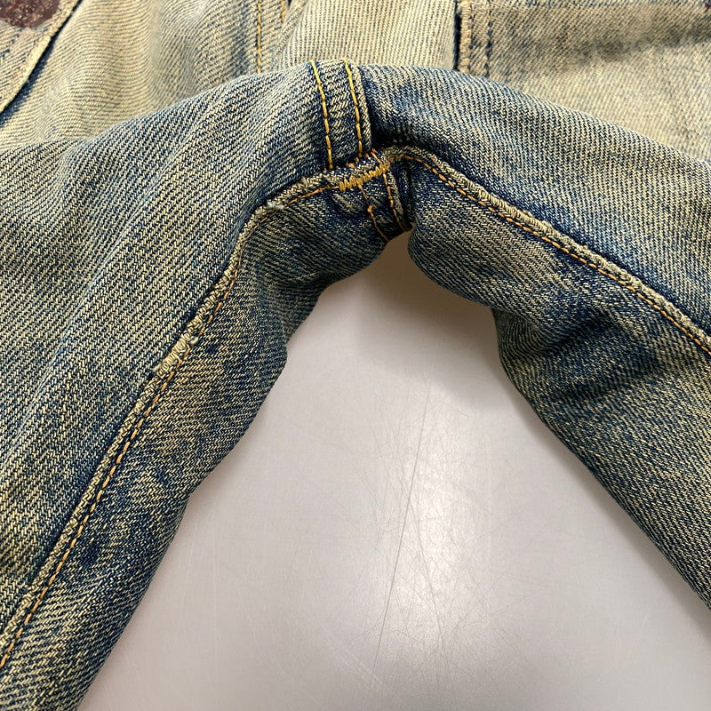 【現状渡し品】【メンズ】 EVISU エヴィス 2504XX NO2 シンチバック カモメ PAINT DENIM PANTS ペイント デニム パンツ ボトムス 157-261013-kh-02-izu サイズ：32×35 カラー：インディゴ 万代Net店