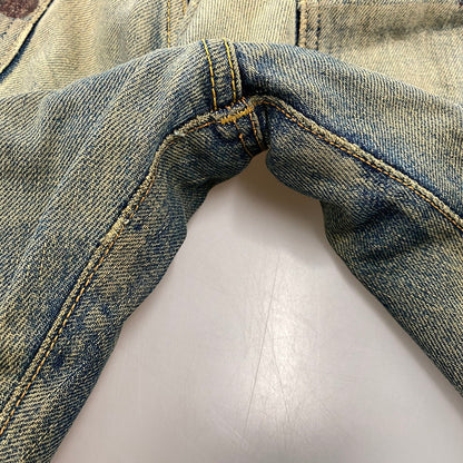 【現状渡し品】【メンズ】 EVISU エヴィス 2504XX NO2 シンチバック カモメ PAINT DENIM PANTS ペイント デニム パンツ ボトムス 157-261013-kh-02-izu サイズ：32×35 カラー：インディゴ 万代Net店