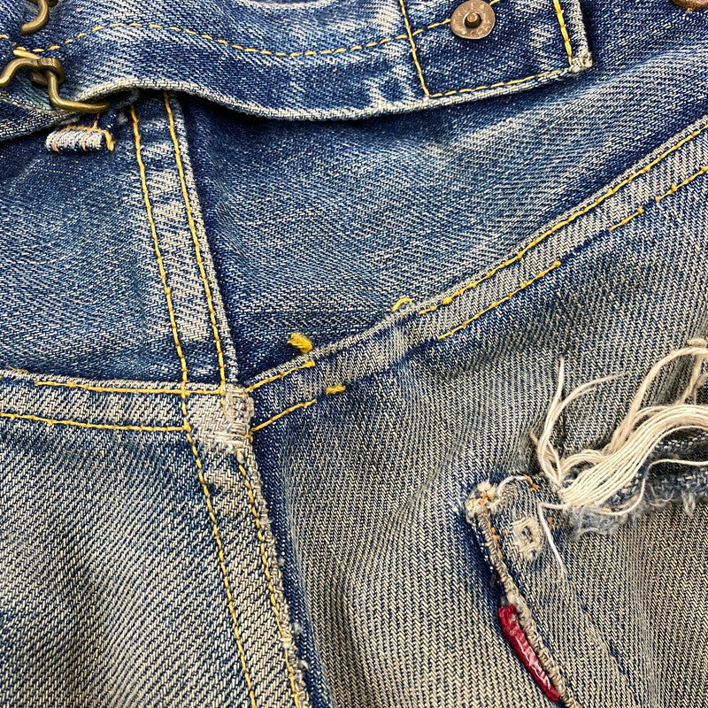 【現状渡し品】【メンズ】 EVISU エヴィス 2504XX NO2 シンチバック カモメ PAINT DENIM PANTS ペイント デニム パンツ ボトムス 157-261013-kh-02-izu サイズ：32×35 カラー：インディゴ 万代Net店
