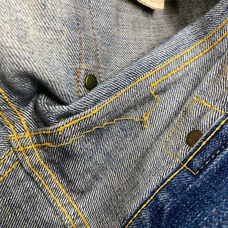 【現状渡し品】【メンズ】 EVISU エヴィス 2504XX NO2 シンチバック カモメ PAINT DENIM PANTS ペイント デニム パンツ ボトムス 157-261013-kh-02-izu サイズ：32×35 カラー：インディゴ 万代Net店