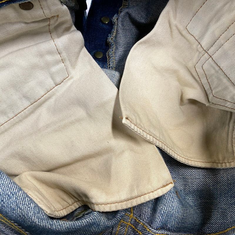 【現状渡し品】【メンズ】 EVISU エヴィス 2504XX NO2 シンチバック カモメ PAINT DENIM PANTS ペイント デニム パンツ ボトムス 157-261013-kh-02-izu サイズ：32×35 カラー：インディゴ 万代Net店