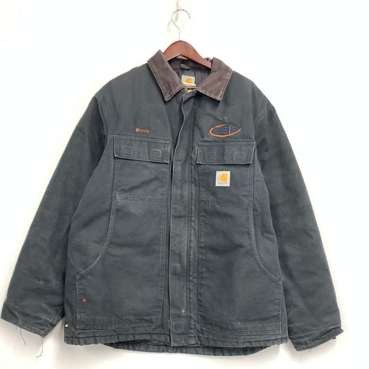 【現状渡し品】【メンズ】 CARHARTT カーハート C03 BLK メキシコ製 2009年製 00S ARCTIC QUILT-LINED DUCK アークティック キルト ラインド ダック TRADITIONAL COAT トラディショナル コート アウター 146-261015-ya-14-izu サイズ：44R カラー：ブラック 万代Net店