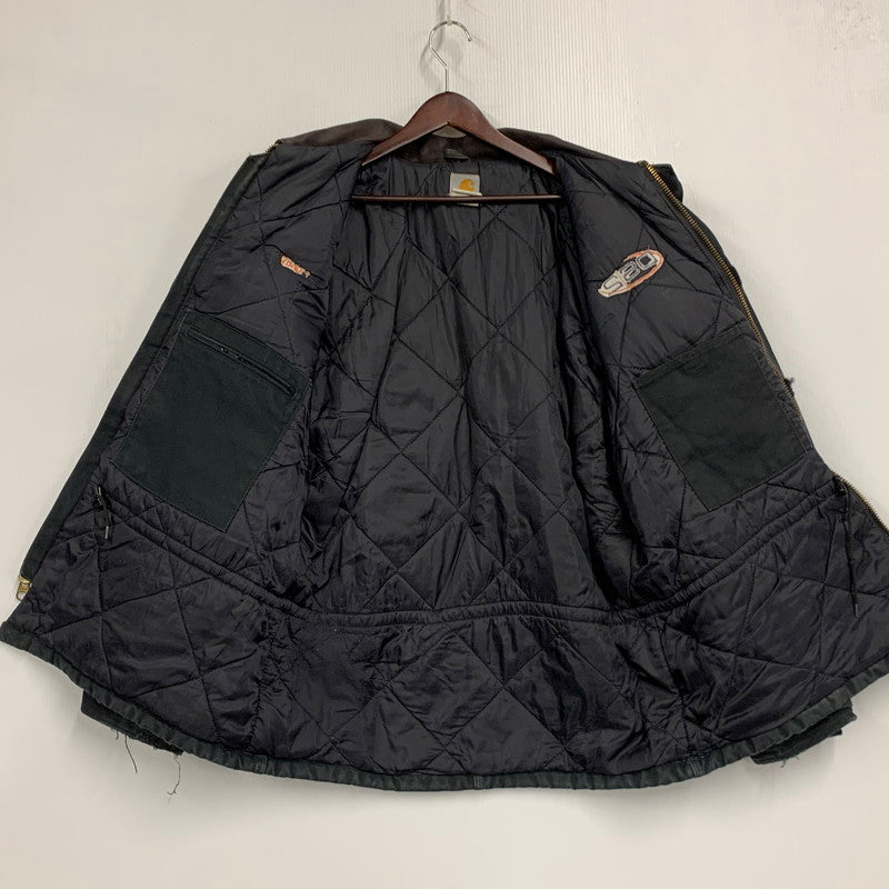 【現状渡し品】【メンズ】 CARHARTT カーハート C03 BLK メキシコ製 2009年製 00S ARCTIC QUILT-LINED DUCK アークティック キルト ラインド ダック TRADITIONAL COAT トラディショナル コート アウター 146-261015-ya-14-izu サイズ：44R カラー：ブラック 万代Net店