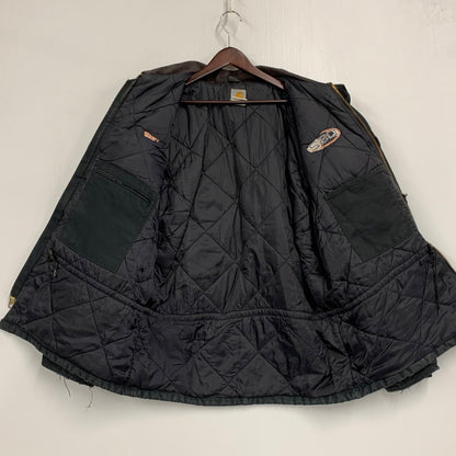 【現状渡し品】【メンズ】 CARHARTT カーハート C03 BLK メキシコ製 2009年製 00S ARCTIC QUILT-LINED DUCK アークティック キルト ラインド ダック TRADITIONAL COAT トラディショナル コート アウター 146-261015-ya-14-izu サイズ：44R カラー：ブラック 万代Net店