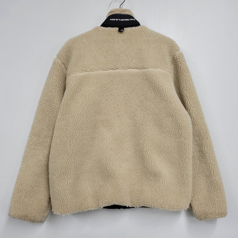 【中古品】【メンズ】 A BATHING APE アベイシングエイプ AAPJKM7318XAD BOA LINER JACKET ボア ライナー ジャケット アウター 142-261023-ms-16-izu サイズ：L カラー：アイボリー 万代Net店