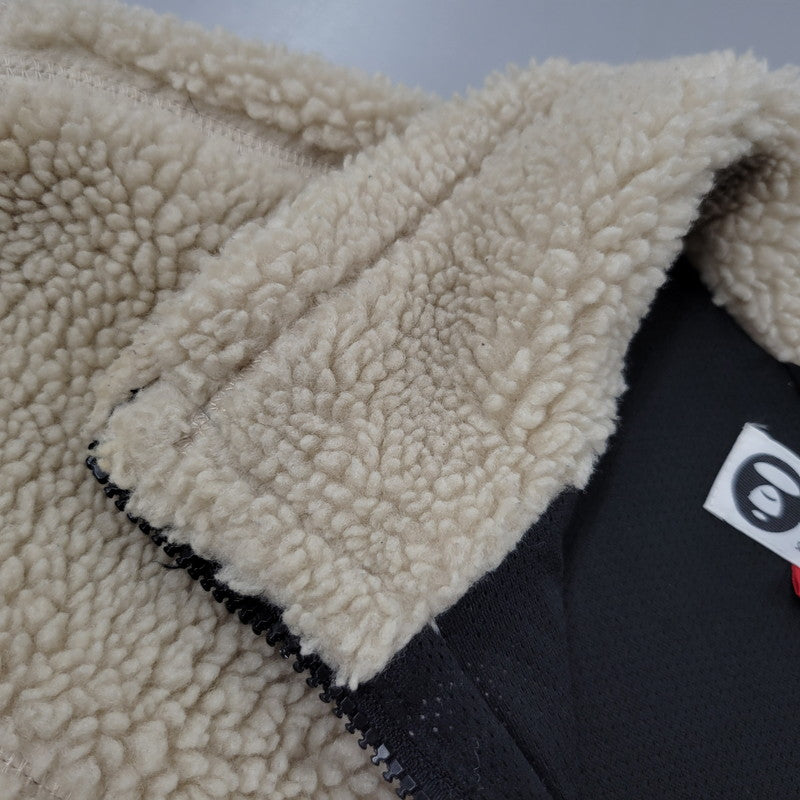 【中古品】【メンズ】 A BATHING APE アベイシングエイプ AAPJKM7318XAD BOA LINER JACKET ボア ライナー ジャケット アウター 142-261023-ms-16-izu サイズ：L カラー：アイボリー 万代Net店