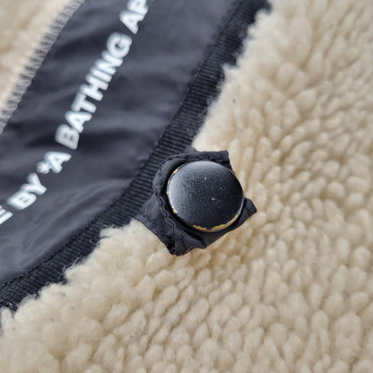 【中古品】【メンズ】 A BATHING APE アベイシングエイプ AAPJKM7318XAD BOA LINER JACKET ボア ライナー ジャケット アウター 142-261023-ms-16-izu サイズ：L カラー：アイボリー 万代Net店