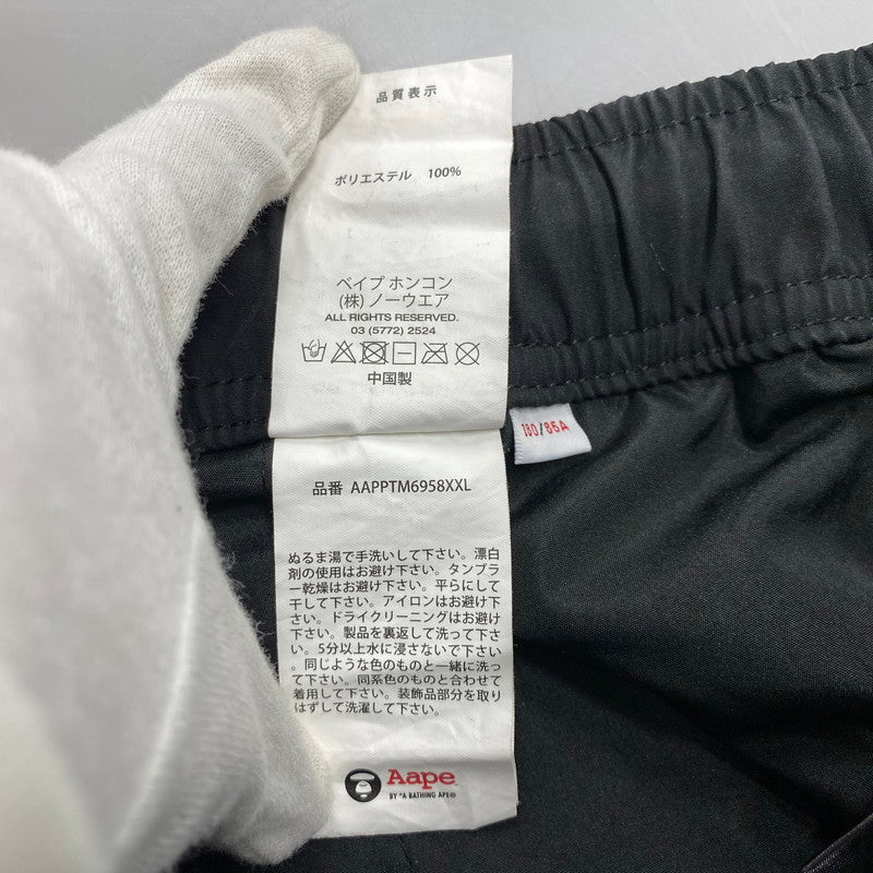 【中古品】【メンズ】 AAPE BY A BATHING APE エーエイプ バイ ア ベイシング エイプ AAPPTM6958XXL MOONFACE CARGO PANTS ムーンフェイス カーゴ パンツ ボトムス ズボン 153-261015-cs-04-izu サイズ：L カラー：ブラック 万代Net店