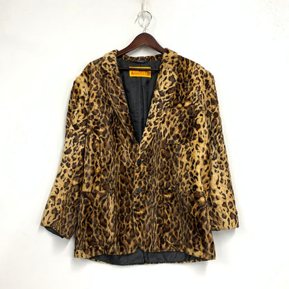 【中古品】【メンズ】 PINK DRAGON ピンク ドラゴン 67 MOTORCYCLE CLUB モーターサイクルクラブ 90-00S LEOPARD JACKET レオパード ジャケット アウター 146-261015-ya-09-izu サイズ：L カラー：マルチ 万代Net店