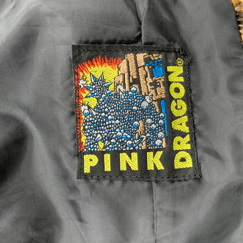 【中古品】【メンズ】 PINK DRAGON ピンク ドラゴン 67 MOTORCYCLE CLUB モーターサイクルクラブ 90-00S LEOPARD JACKET レオパード ジャケット アウター 146-261015-ya-09-izu サイズ：L カラー：マルチ 万代Net店