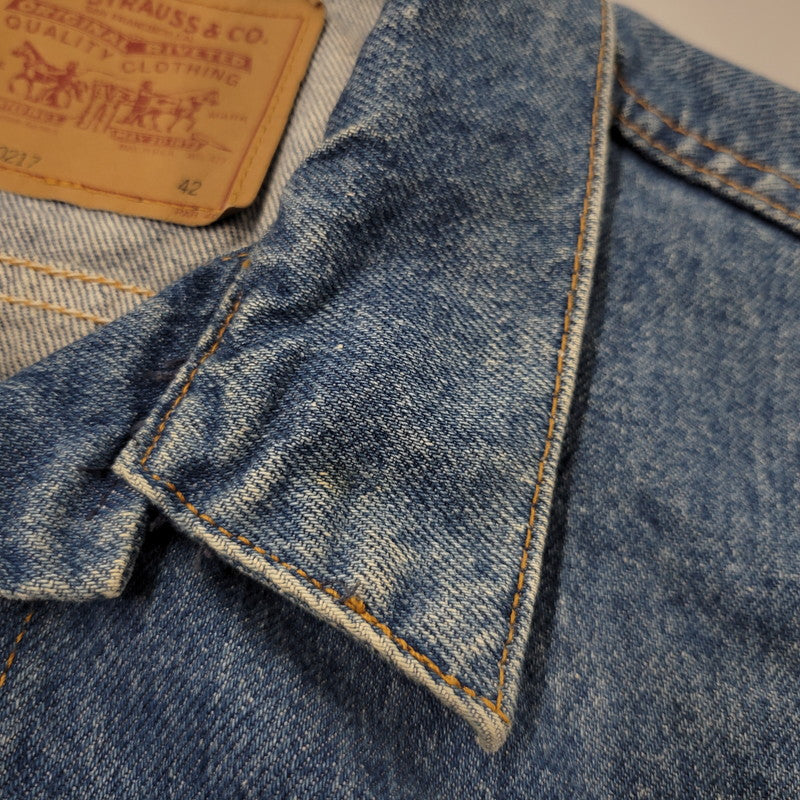 【中古品】【メンズ】 LEVI'S リーバイス 70506-0217 刻印527 USA製 DENIM JACKET デニムジャケット トップス 146-261014-sm-15-izu サイズ：42 カラー：インディゴ 万代Net店