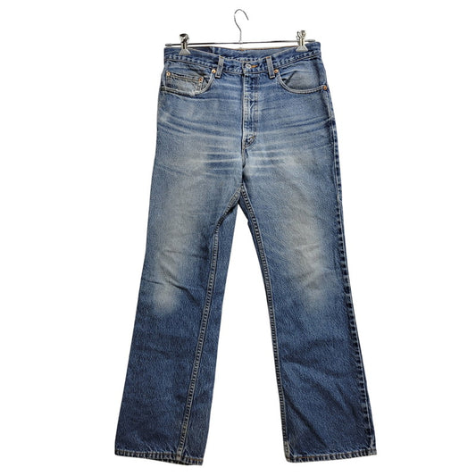 【中古品】【メンズ】 LEVI'S リーバイス 00517-0216 刻印554 USA製 517 BOOT CUT DENIM PANTS ブーツカット デニム パンツ ボトムス 157-261014-sm-04-izu サイズ：34×30 カラー：インディゴ 万代Net店