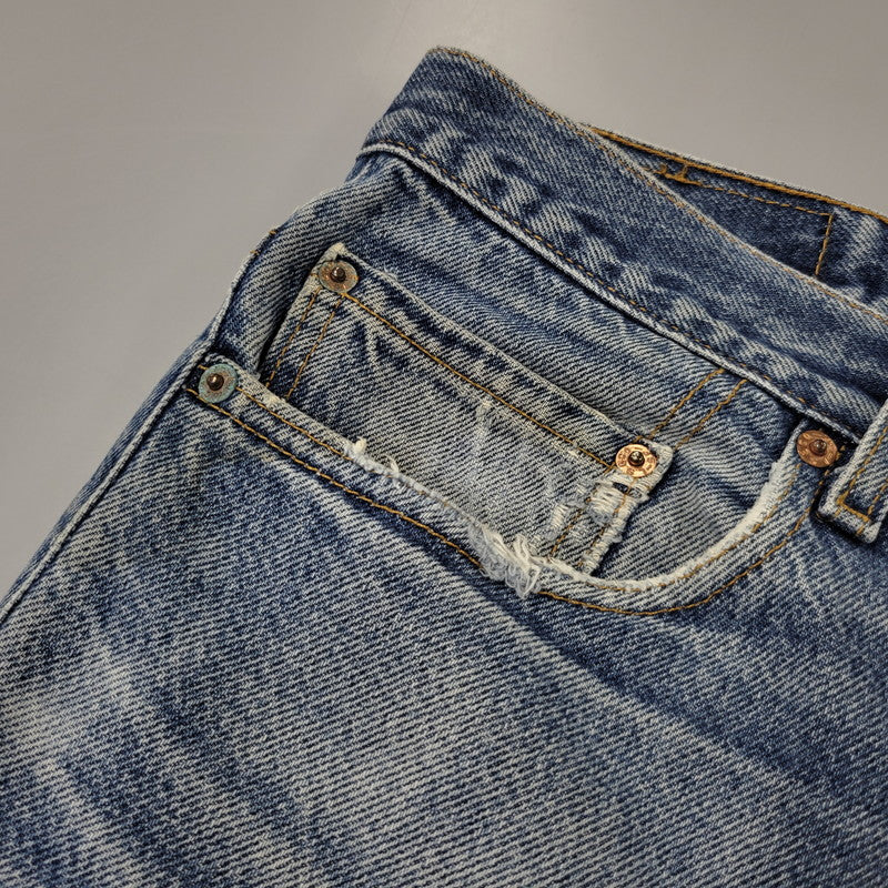 【中古品】【メンズ】 LEVI'S リーバイス 00517-0216 刻印554 USA製 517 BOOT CUT DENIM PANTS ブーツカット デニム パンツ ボトムス 157-261014-sm-04-izu サイズ：34×30 カラー：インディゴ 万代Net店