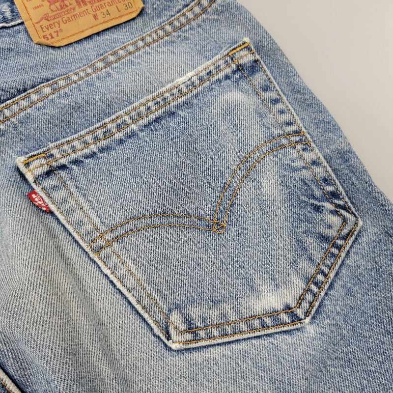 【中古品】【メンズ】 LEVI'S リーバイス 00517-0216 刻印554 USA製 517 BOOT CUT DENIM PANTS ブーツカット デニム パンツ ボトムス 157-261014-sm-04-izu サイズ：34×30 カラー：インディゴ 万代Net店