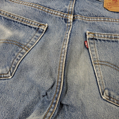 【中古品】【メンズ】 LEVI'S リーバイス 00517-0216 刻印554 USA製 517 BOOT CUT DENIM PANTS ブーツカット デニム パンツ ボトムス 157-261014-sm-04-izu サイズ：34×30 カラー：インディゴ 万代Net店