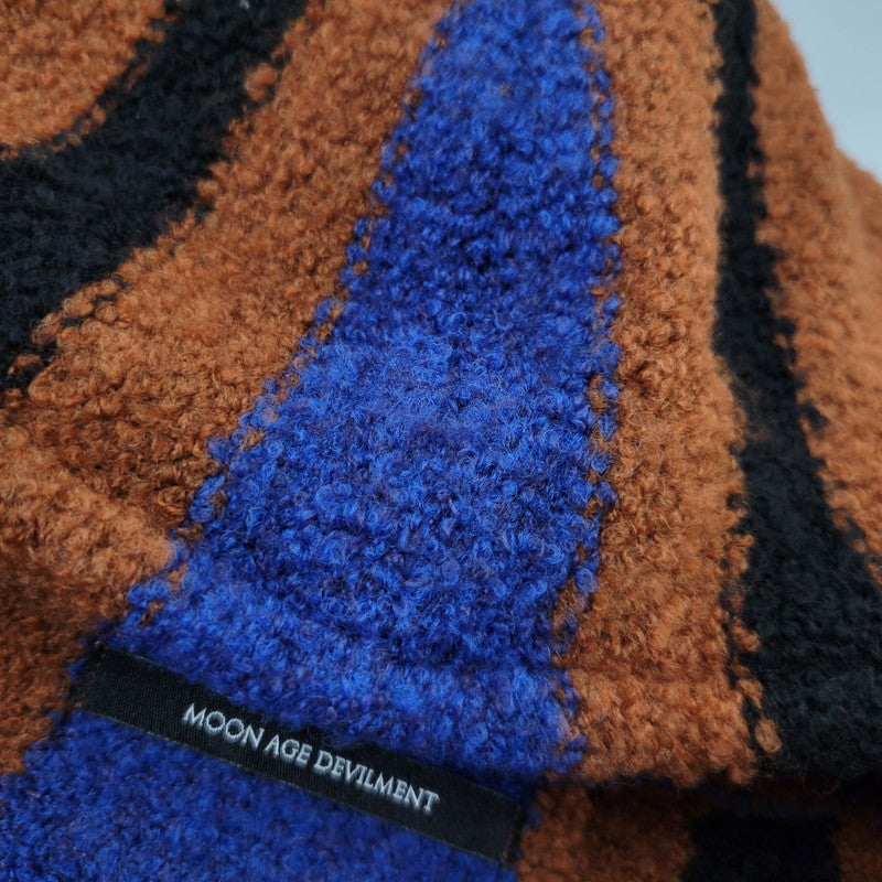 【中古品】【メンズ】 MOON AGE DEVILMENT ムーンエイジデビルメント MCS-0454 WOOL ウール NYLON ナイロン フーデッド ニット トップス アウター 140-261014-sm-19-izu サイズ：44 カラー：ブラウン 万代Net店