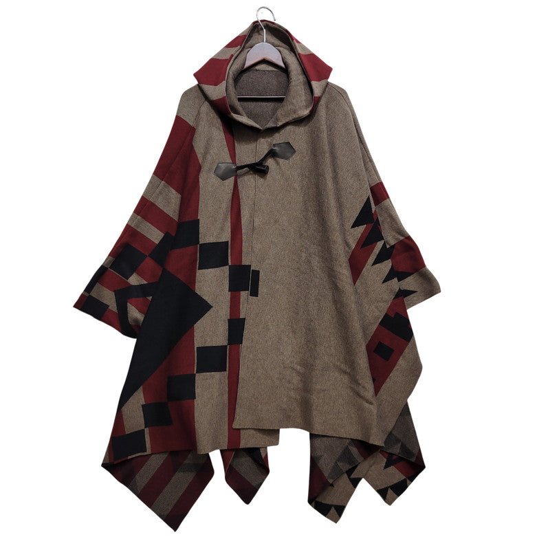【中古品】【メンズ】 MOON AGE DEVILMENT ムーンエイジデビルメント NATIVE HOODED PONCHO ネイティブ フーデッド ポンチョ トップス アウター 140-261014-sm-18-izu サイズ：下記参照 カラー：ブラウン 万代Net店