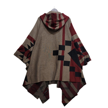 【中古品】【メンズ】 MOON AGE DEVILMENT ムーンエイジデビルメント NATIVE HOODED PONCHO ネイティブ フーデッド ポンチョ トップス アウター 140-261014-sm-18-izu サイズ：下記参照 カラー：ブラウン 万代Net店