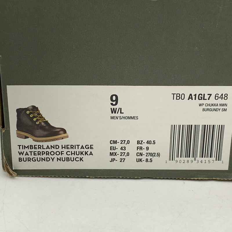 【中古品】【メンズ】 TIMBERLAND ティンバーランド A1GL7 ネルソン チャッカブーツ 靴 165-261022-kh-14-izu サイズ：27 カラー：バーガンディ 万代Net店