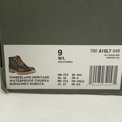 【中古品】【メンズ】 TIMBERLAND ティンバーランド A1GL7 ネルソン チャッカブーツ 靴 165-261022-kh-14-izu サイズ：27 カラー：バーガンディ 万代Net店