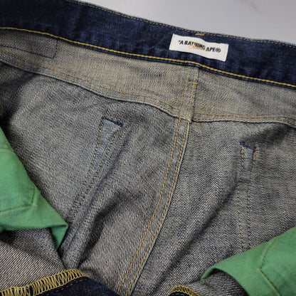 【中古品】【メンズ】 A BATHING APE アベイシングエイプ BAPE STAR DENIM PANTS ベイプスター デニムパンツ ボトムス 153-261014-sm-11-izu サイズ：M カラー：インディゴ 万代Net店