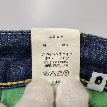 【中古品】【メンズ】 A BATHING APE アベイシングエイプ BAPE STAR DENIM PANTS ベイプスター デニムパンツ ボトムス 153-261014-sm-11-izu サイズ：M カラー：インディゴ 万代Net店