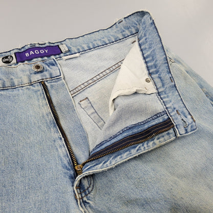 【中古品】【メンズ】 LEVI'S リーバイス SILVER TAB シルバータブ 44570-0891 香港製 BAGGY DENIM PANTS バギー デニム パンツ ボトムス 157-261014-sm-12-izu サイズ：36×32 カラー：ライトブルー 万代Net店