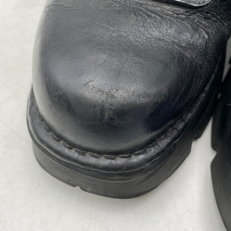 【現状渡し品】【メンズ】 NEW ROCK ニューロック 90-00S LEATHER LOW CUT BOOTS レザー ロー カット ブーツ シューズ 靴 164-261015-cs-13-izu サイズ：45 カラー：ブラック 万代Net店
