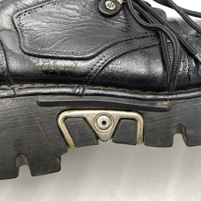 【現状渡し品】【メンズ】 NEW ROCK ニューロック 90-00S LEATHER LOW CUT BOOTS レザー ロー カット ブーツ シューズ 靴 164-261015-cs-13-izu サイズ：45 カラー：ブラック 万代Net店