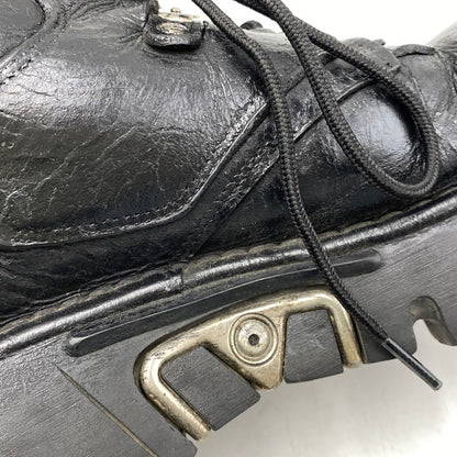 【現状渡し品】【メンズ】 NEW ROCK ニューロック 90-00S LEATHER LOW CUT BOOTS レザー ロー カット ブーツ シューズ 靴 164-261015-cs-13-izu サイズ：45 カラー：ブラック 万代Net店