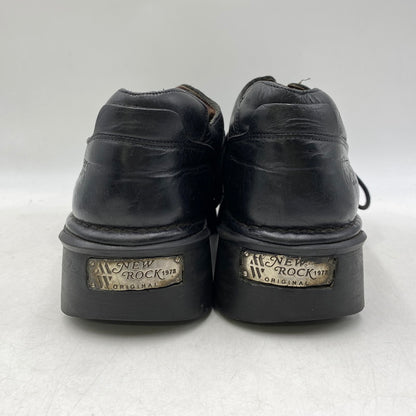 【現状渡し品】【メンズ】 NEW ROCK ニューロック 90-00S LEATHER LOW CUT BOOTS レザー ロー カット ブーツ シューズ 靴 164-261015-cs-13-izu サイズ：45 カラー：ブラック 万代Net店