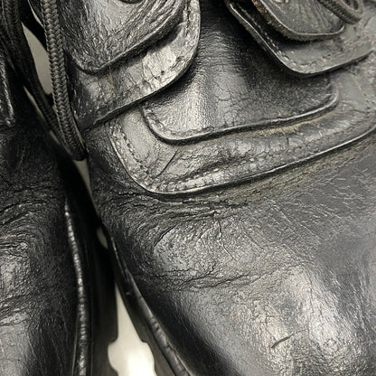 【現状渡し品】【メンズ】 NEW ROCK ニューロック 90-00S LEATHER LOW CUT BOOTS レザー ロー カット ブーツ シューズ 靴 164-261015-cs-13-izu サイズ：45 カラー：ブラック 万代Net店