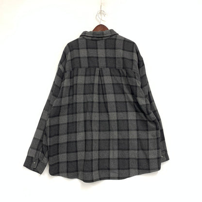 【中古品】【メンズ】 OLD GAP オールドギャップ 90-00S ZIP UP FLANNEL SHIRT ジップ アップ フランネル シャツ トップス 長袖 146-261023-cs-17-izu サイズ：XL カラー：ブラック×グレー 万代Net店