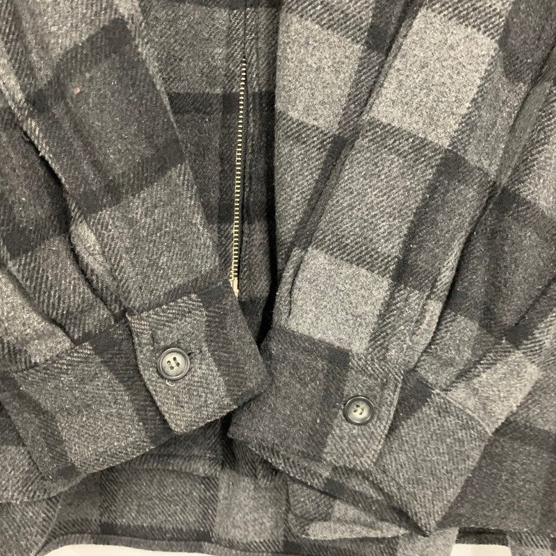 【中古品】【メンズ】 OLD GAP オールドギャップ 90-00S ZIP UP FLANNEL SHIRT ジップ アップ フランネル シャツ トップス 長袖 146-261023-cs-17-izu サイズ：XL カラー：ブラック×グレー 万代Net店