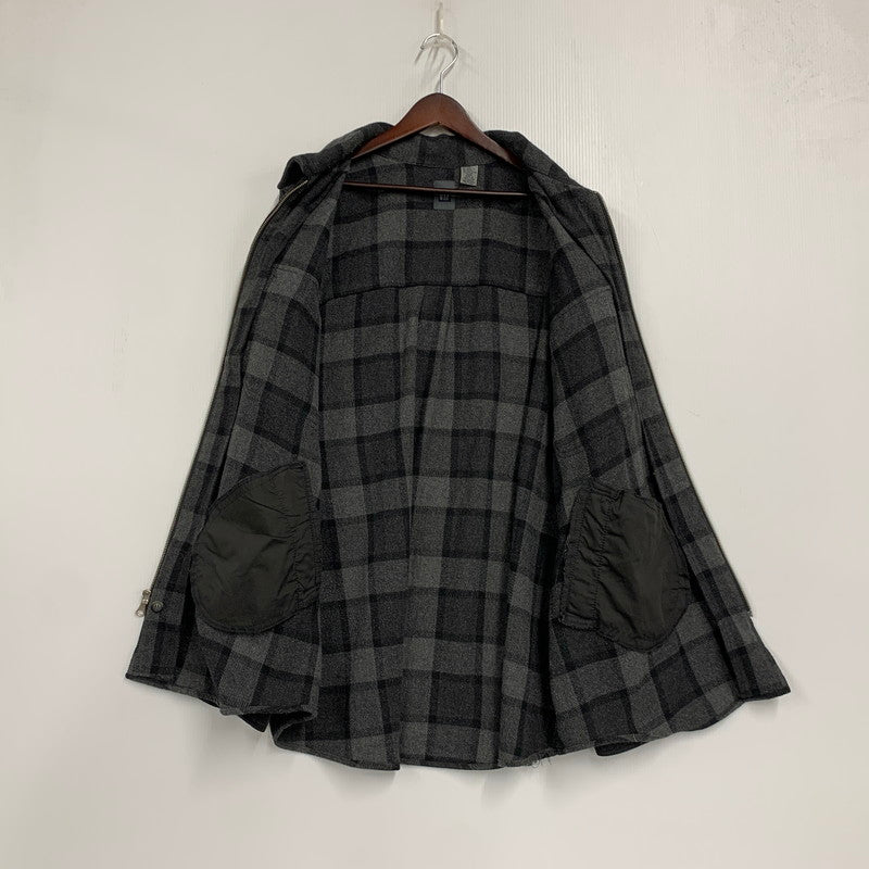 【中古品】【メンズ】 OLD GAP オールドギャップ 90-00S ZIP UP FLANNEL SHIRT ジップ アップ フランネル シャツ トップス 長袖 146-261023-cs-17-izu サイズ：XL カラー：ブラック×グレー 万代Net店