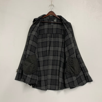 【中古品】【メンズ】 OLD GAP オールドギャップ 90-00S ZIP UP FLANNEL SHIRT ジップ アップ フランネル シャツ トップス 長袖 146-261023-cs-17-izu サイズ：XL カラー：ブラック×グレー 万代Net店