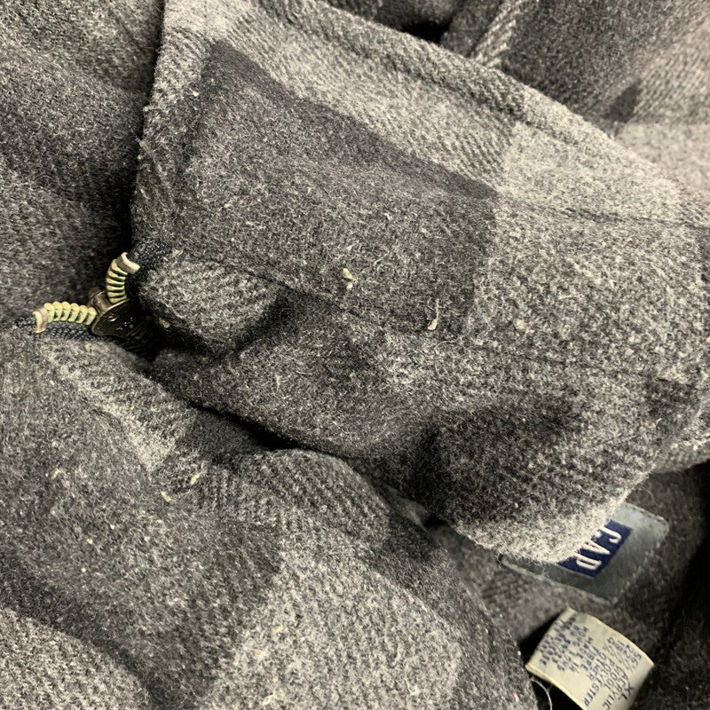 【中古品】【メンズ】 OLD GAP オールドギャップ 90-00S ZIP UP FLANNEL SHIRT ジップ アップ フランネル シャツ トップス 長袖 146-261023-cs-17-izu サイズ：XL カラー：ブラック×グレー 万代Net店