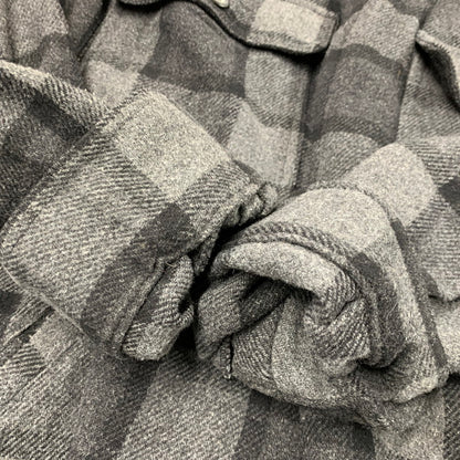 【中古品】【メンズ】 OLD GAP オールドギャップ 90-00S ZIP UP FLANNEL SHIRT ジップ アップ フランネル シャツ トップス 長袖 146-261023-cs-17-izu サイズ：XL カラー：ブラック×グレー 万代Net店