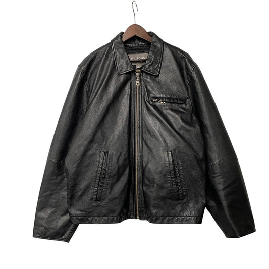 【中古品】【メンズ】 WILSONS LEATHER ウィルソンズ レザー 90S LEATHER JACKET レザー ジャケット アウター 146-261015-cs-06-izu サイズ：M カラー：ブラック 万代Net店