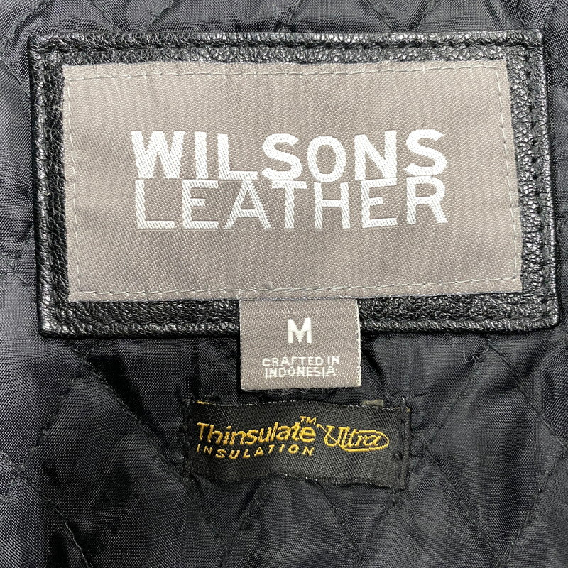 【中古品】【メンズ】 WILSONS LEATHER ウィルソンズ レザー 90S LEATHER JACKET レザー ジャケット アウター 146-261015-cs-06-izu サイズ：M カラー：ブラック 万代Net店